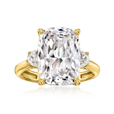 Ross-simons Cz Ring In 18kt Gold Over Sterling