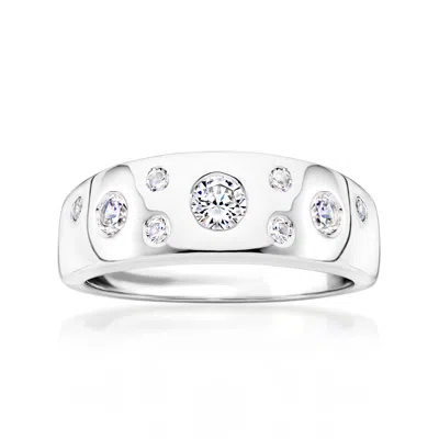 Ross-simons Cz Ring In Sterling Silver