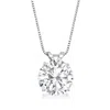 Ross-simons Cz Solitaire Necklace In 14kt White Gold In Multi