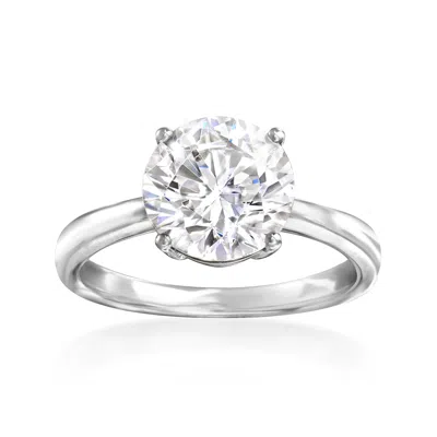 Ross-simons Cz Solitaire Ring In 14kt White Gold