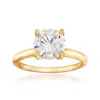Ross-simons Cz Solitaire Ring In 14kt Yellow Gold In White