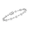Ross-simons Cz Station Bracelet In Sterling Silver In Silver