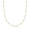 Ross-simons Diamond Circle Station Necklace In 18kt Gold Over Sterling In Multi