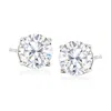 Ross-simons Cz Stud Earrings In 14kt White Gold In White