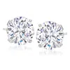 Ross-simons Cz Stud Earrings In 14kt White Gold In White