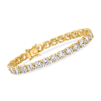 Ross-simons Cz Tennis Bracelet In 18kt Gold Over Sterling In Multi