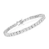Ross-simons Cz Tennis Bracelet In Sterling Silver In Multi
