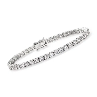 Ross-simons Cz Tennis Bracelet In Sterling Silver In Multi