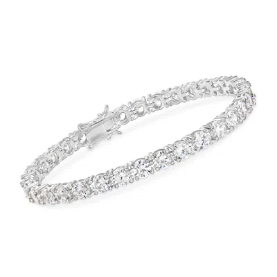 Ross-simons Cz Tennis Bracelet In Sterling Silver In Multi
