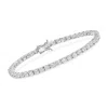 Ross-simons Cz Tennis Bracelet In Sterling Silver In Multi