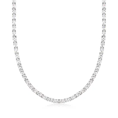 Ross-simons Cz Tennis Necklace In Sterling Silver. 18 Inches In Multi