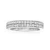 Ross-simons Diamond 2-row Ring In Sterling Silver In White