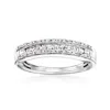 Ross-simons Diamond 3-row Ring In Sterling Silver In White