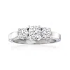 Ross-simons Diamond 3-stone Ring In 14kt White Gold In Brown