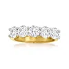 Ross-simons Diamond 5-stone Ring In 14kt Yellow Gold In White