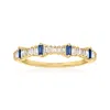 Ross-simons Diamond And . Sapphire Stackable Ring In 14kt Yellow Gold In Blue
