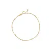 Ross-simons Diamond Anklet In 18kt Gold Over Sterling In Multi