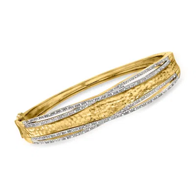 Ross-simons Diamond Bangle Bracelet In 18kt Gold Over Sterling In Multi