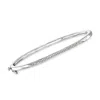 Ross-simons Diamond Bangle Bracelet In Sterling Silver In Multi