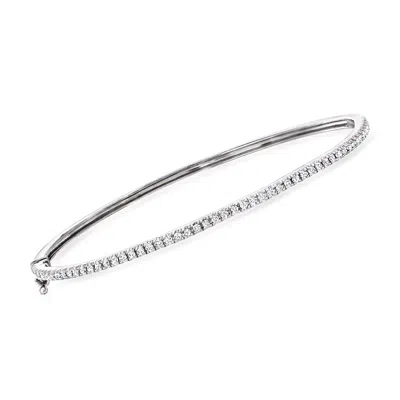 Ross-simons Diamond Bangle Bracelet In Sterling Silver In Multi