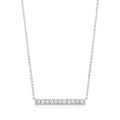 Ross-simons Diamond Bar Necklace In Sterling Silver In Multi