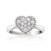 Ross-simons Diamond Beaded Heart Ring In 14kt White Gold