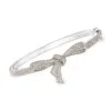 Ross-simons Diamond Bow Bangle Bracelet In Sterling Silver In Multi