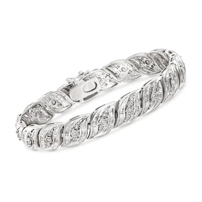 Ross-simons Diamond Bracelet In Sterling Silver In Multi