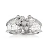 Ross-simons Diamond Bubble Band In Sterling Silver In White