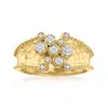 Ross-simons Diamond Bubble Ring In 18kt Gold Over Sterling In White
