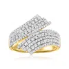 Ross-simons Diamond Bypass Ring In 14kt Yellow Gold In Gray