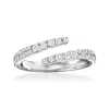 Ross-simons Diamond Bypass Ring In Sterling Silver In Silver