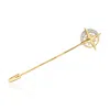 Ross-simons Diamond Celestial Stick Pin In 18kt Gold Over Sterling