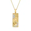 Ross-simons Diamond Celestial Tag Pendant Necklace In 18kt Gold Over Sterling In Multi