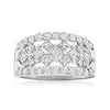 Ross-simons Diamond Checkered Ring In 14kt White Gold