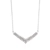 Ross-simons Diamond Chevron Necklace In Sterling Silver In Multi