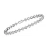 Ross-simons Diamond Clover Cluster Bracelet In Sterling Silver In Multi