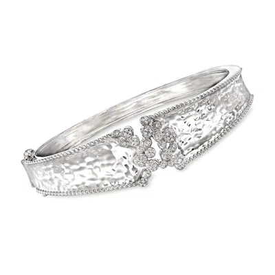 Ross-simons Diamond Cluster Bangle Bracelet In Sterling Silver In Multi ...