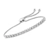 Ross-simons Diamond Cluster Bolo Bracelet In Sterling Silver In White