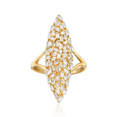 Ross-simons Diamond Cluster Ring In 14kt Yellow Gold In White