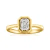 Ross-simons Diamond Cluster Ring In 18kt Gold Over Sterling In White