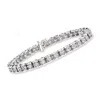 Ross-simons Diamond Cluster Tennis Bracelet In Sterling Silver In Multi
