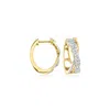 Ross-simons Diamond Crisscross Hoop Earrings In 14kt Yellow Gold In Gold