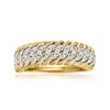 Ross-simons Diamond Croissant Ring In 18kt Gold Over Sterling In Silver