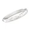 Ross-simons Diamond-cut And Polished Sterling Silver Bangle Bracelet In Multi