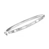 Ross-simons Diamond Dotted Bangle Bracelet In 14kt White Gold In Silver