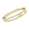 Ross-simons Diamond Dotted Bangle Bracelet In 18kt Yellow Gold