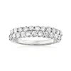 Ross-simons Diamond Double-row Ring In 14kt White Gold In White