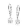 Ross-simons Diamond Drop Earrings In 14kt White Gold In White