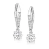 Ross-simons Diamond Drop Earrings In 14kt White Gold In White